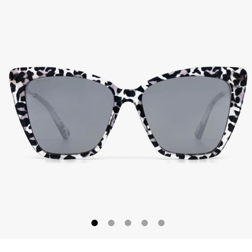 Diff Eyewear Becky II - Clear Leopard Gray